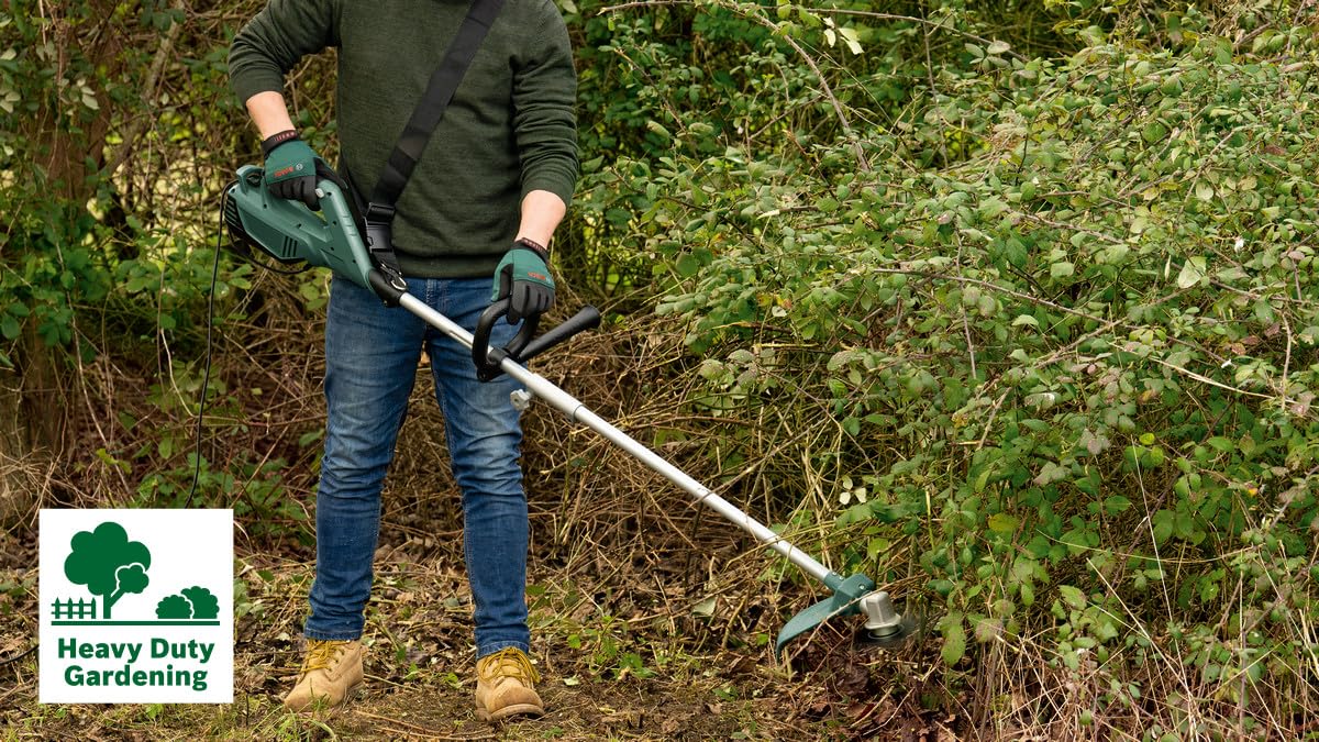 Bosch Freischneider AFS 23-37 (3-Flügel-Messer, Spule für Schneidfäden, 3 Schneidfäden, Zusatzgriff, Schutzhaube, Karton, 1000 Watt)