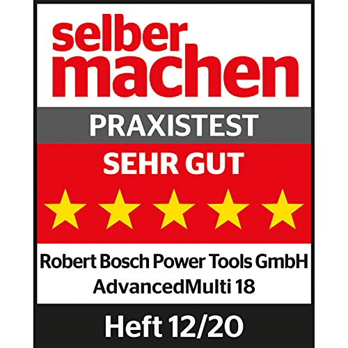 Bosch Multifunktionswerkzeug AdvancedMulti 18 (ohne Akku, 18-Volt-System, Universal-Zubehör-Set, in SystemBox | Größe S) - Amazon Edition