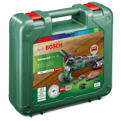 Bosch Multifunktionswerkzeug AdvancedMulti 18 (ohne Akku, 18-Volt-System, Universal-Zubehör-Set, in SystemBox | Größe S) - Amazon Edition