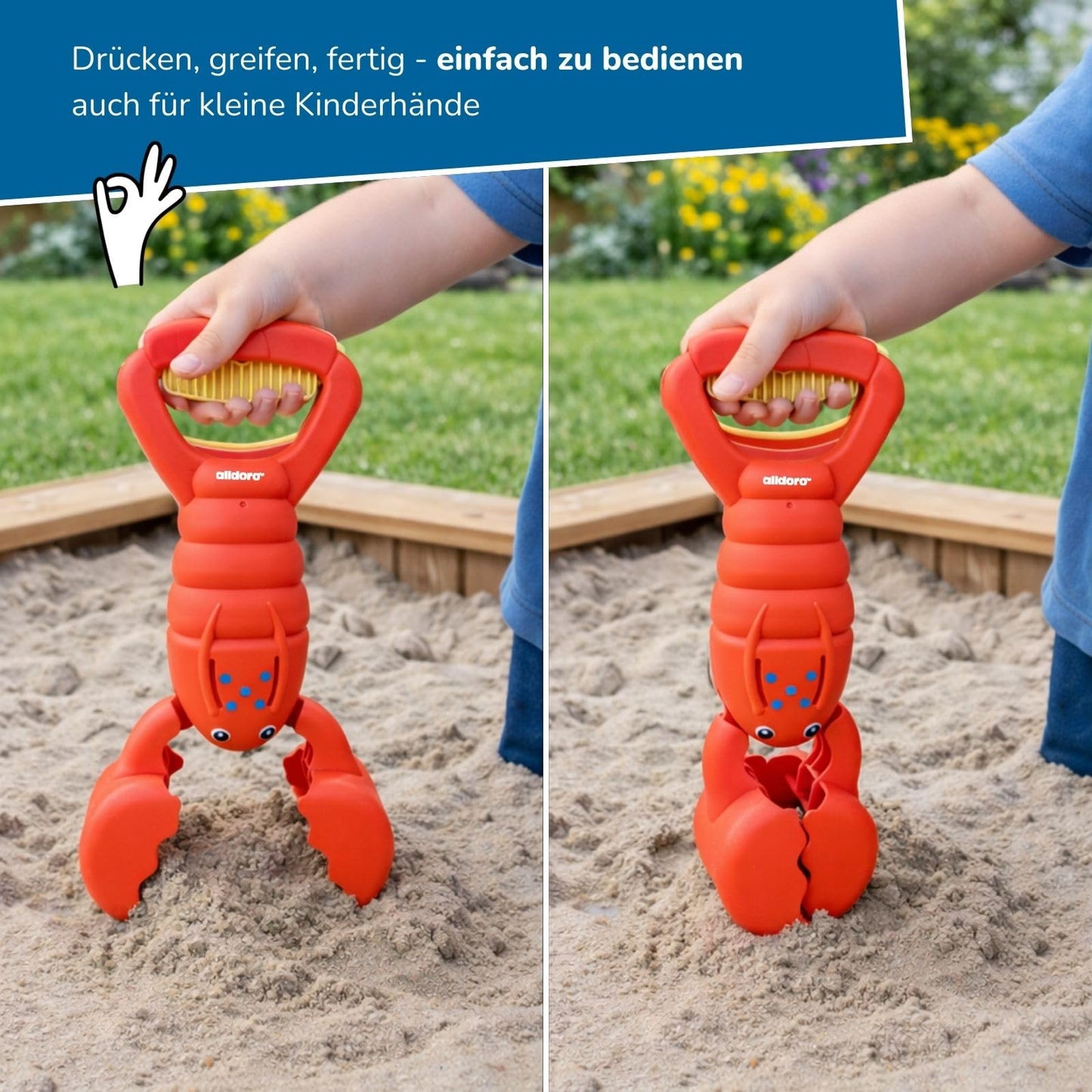 alldoro Sandgreifer Hummer Rot 34 cm